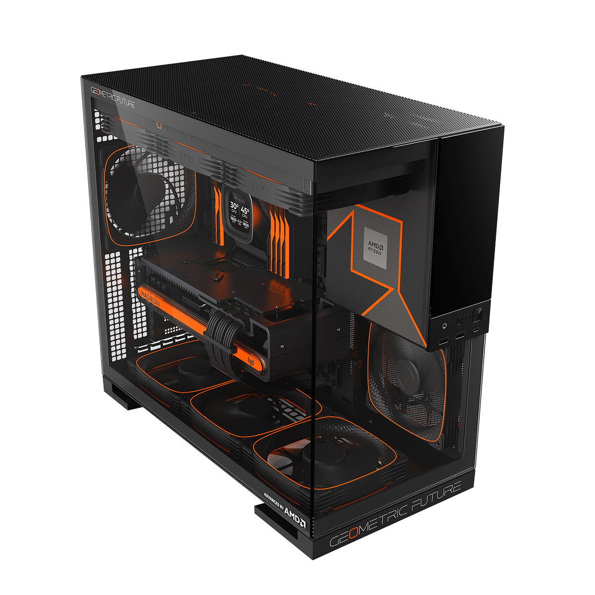 Geometric Future Model 5 ATX Mid Tower Case 5 Fans - AMD