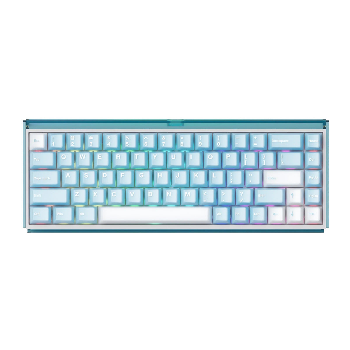 Akko RAY68-HE Blue & White 68% Wireless Hall-Effect Gaming Keyboard - AstroAim Switch