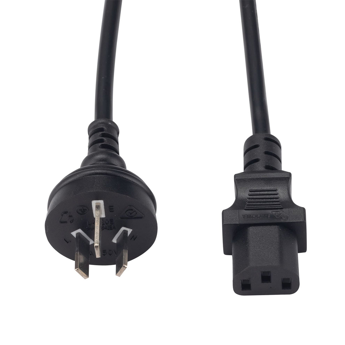 Dynamix 3-Pin Plug to IEC C13 Female Plug 10A Power Cord Black - 3M