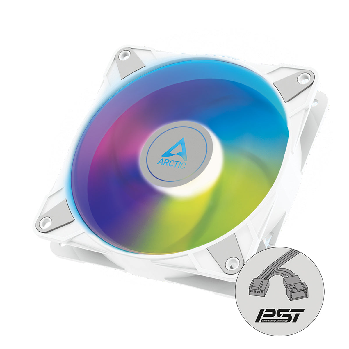 Arctic P12 PWM PST A-RGB 120mm High Performance Fan - White