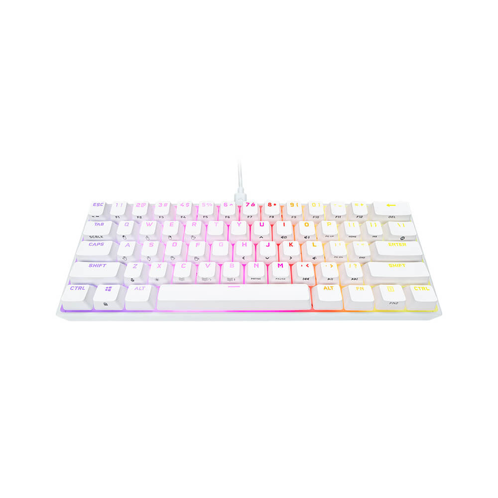 Corsair K65 RGB Mini 60% Mechanical Gaming Keyboard Cherry MX Speed - White
