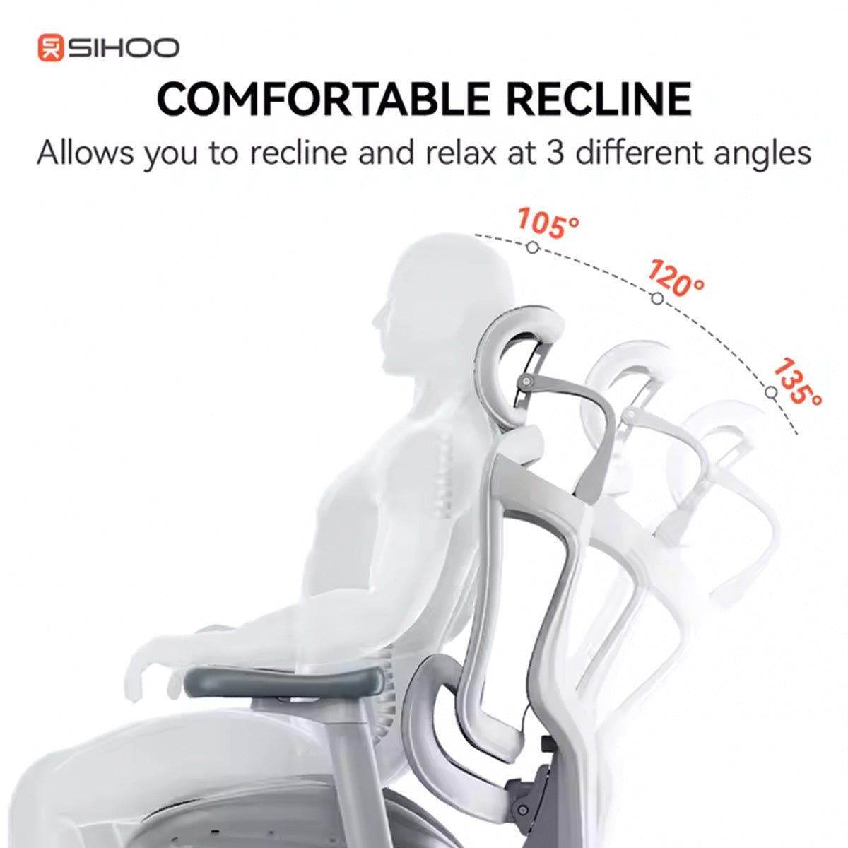 Sihoo C100 Mesh Ergonomics Office Chair - Grey