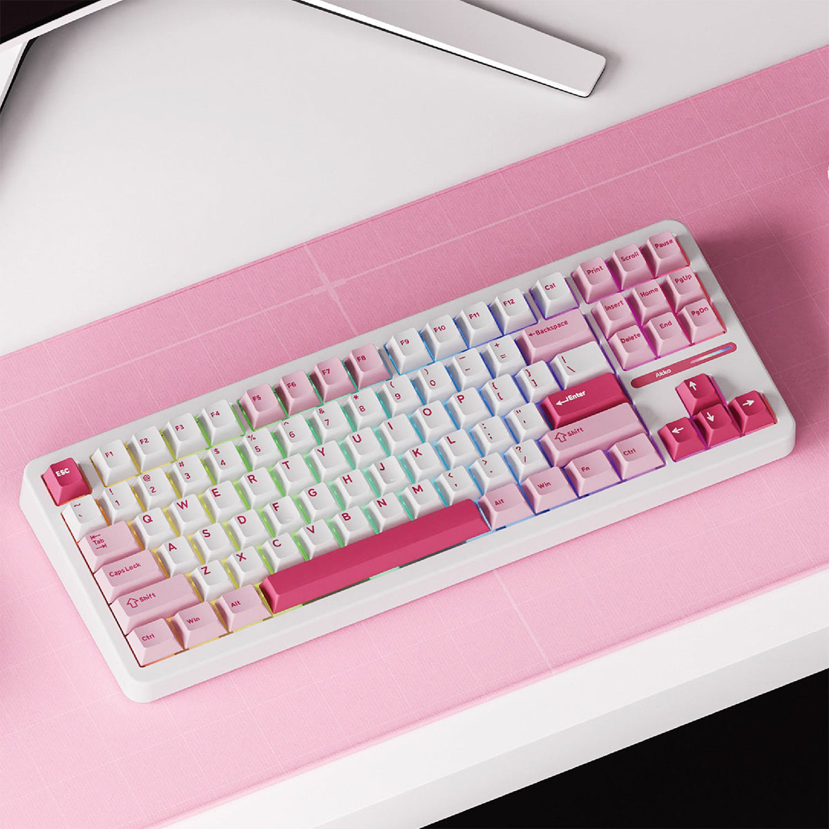 Akko Tac87 Prunus Lannesiana TKL RGB Wireless Mechanical Keyboard - Stellar Rose Switch