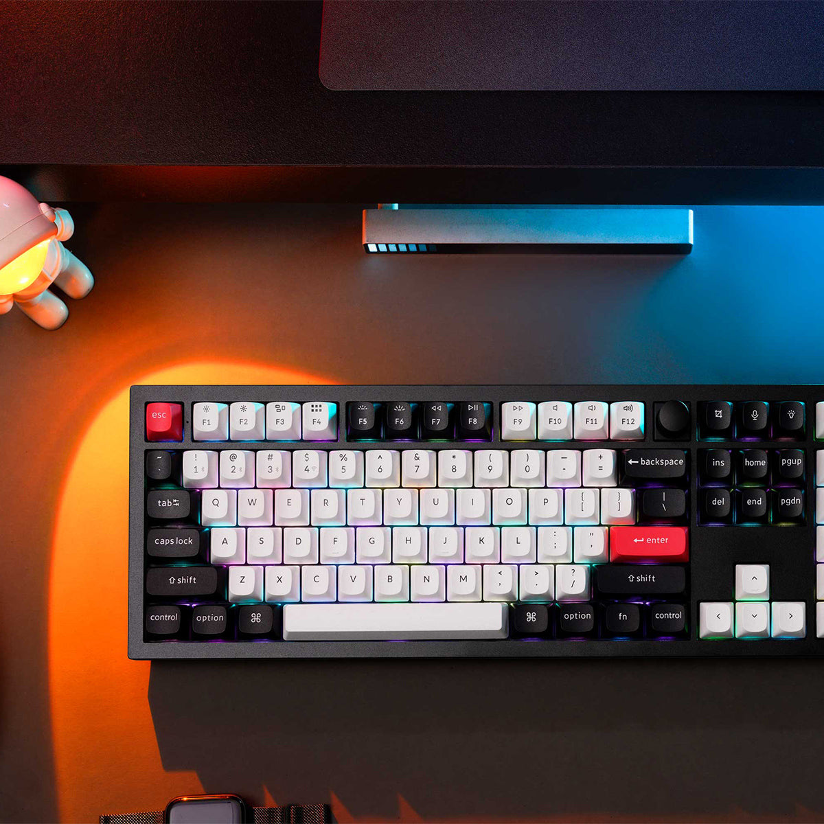 Keychron Q6 HE Full Sized RGB Carbon Black Wireless Mechanical Keyboard - Nebula Switch