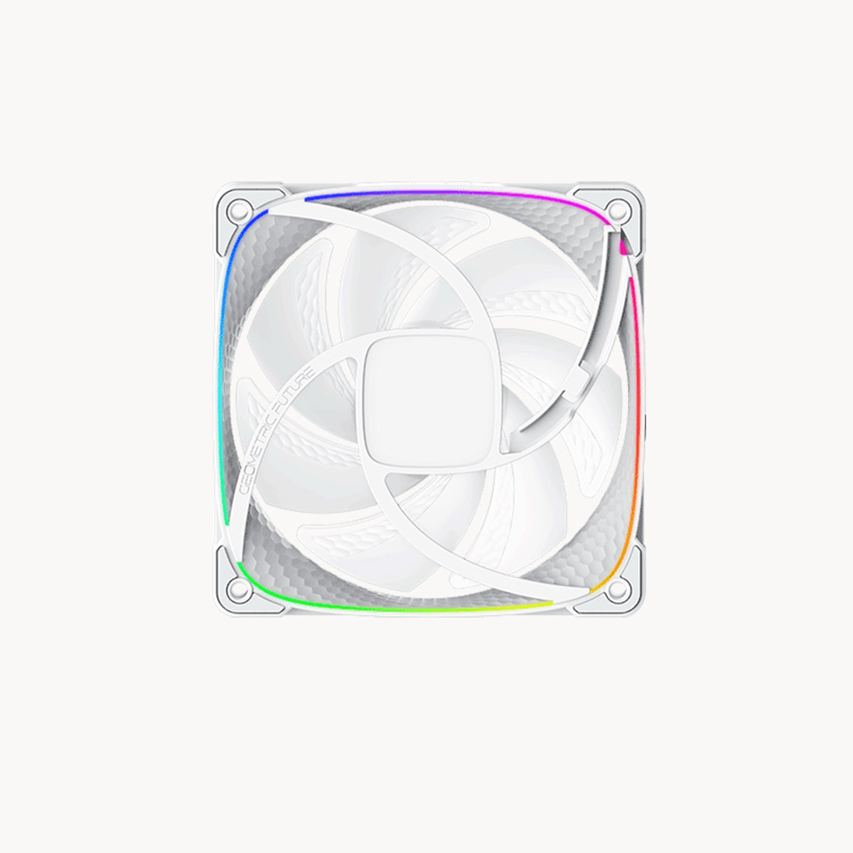 Geometric Future Squama 2503 120mm RGB PWM Case Fan - White