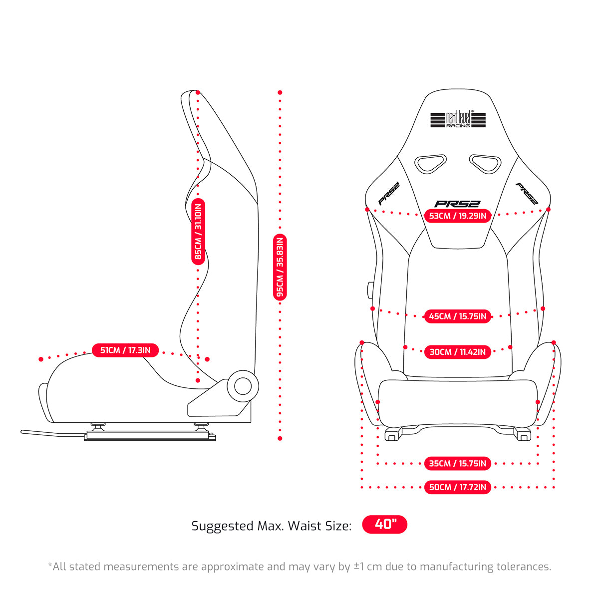 Next Level Racing PRS2 Elite Reclining Seat