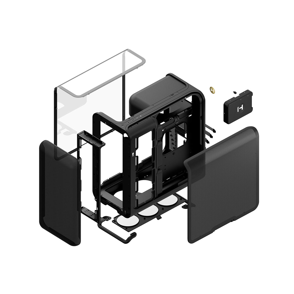Hyte X50 Tempered Glass ATX Mid Tower Case - Pitch Black