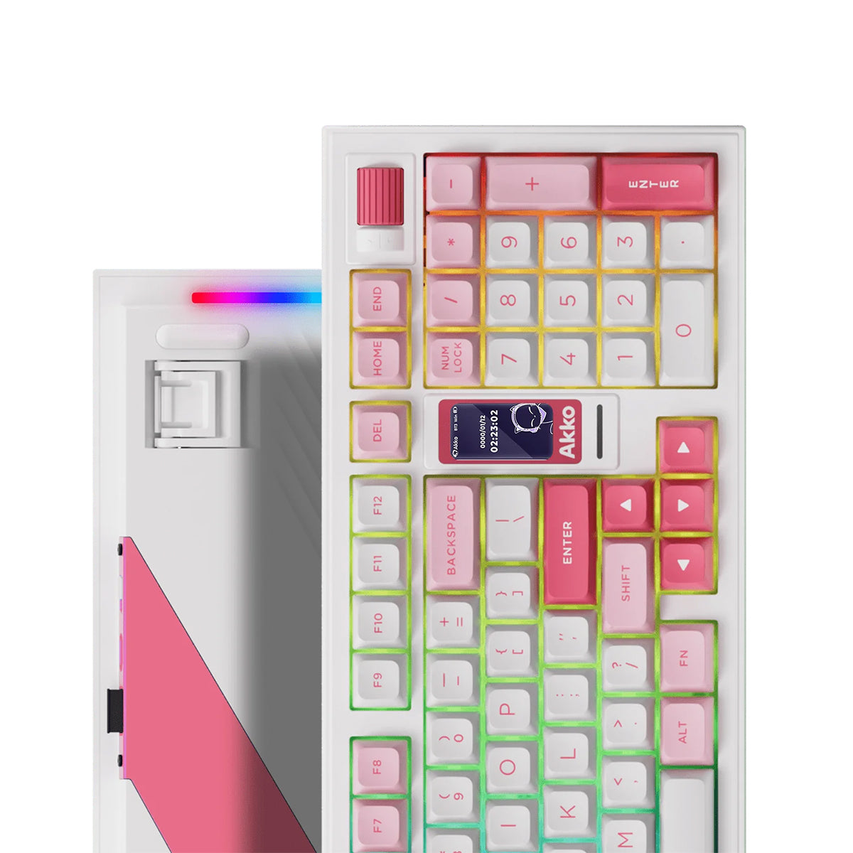 Akko 5098B Prunus Lannesiana Compact 1800 LCD RGB Wireless Mechanical Keyboard - Piano Pro V3 Switch