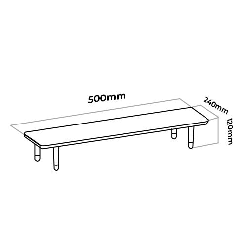 Lumi STB-165 Premium Wooden Monitor Riser Dark Walnut