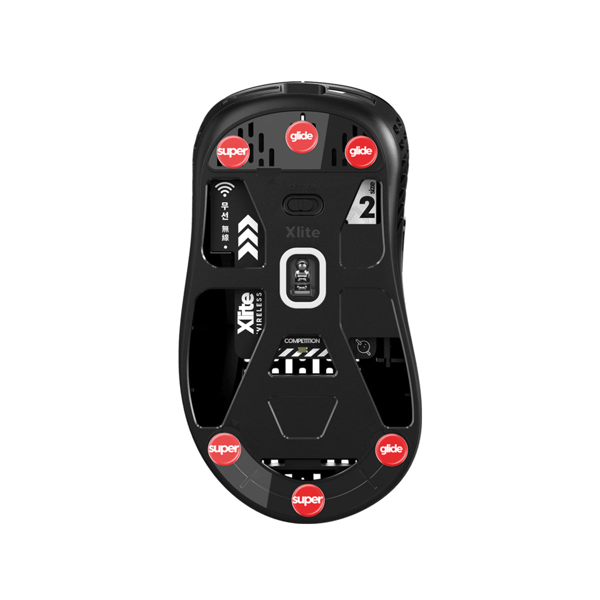 Pulsar Superglide 2 Glass Mouse Skates Universal Dots 9mm - 6 Pack