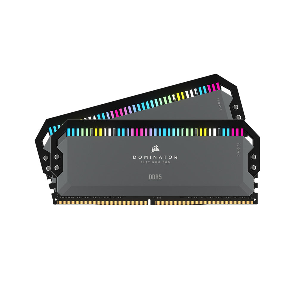 Corsair Dominator Platinum RGB 32GB (2x16GB) DDR5-6000 CL30 Memory - Grey (CMT32GX5M2B6000Z30K)