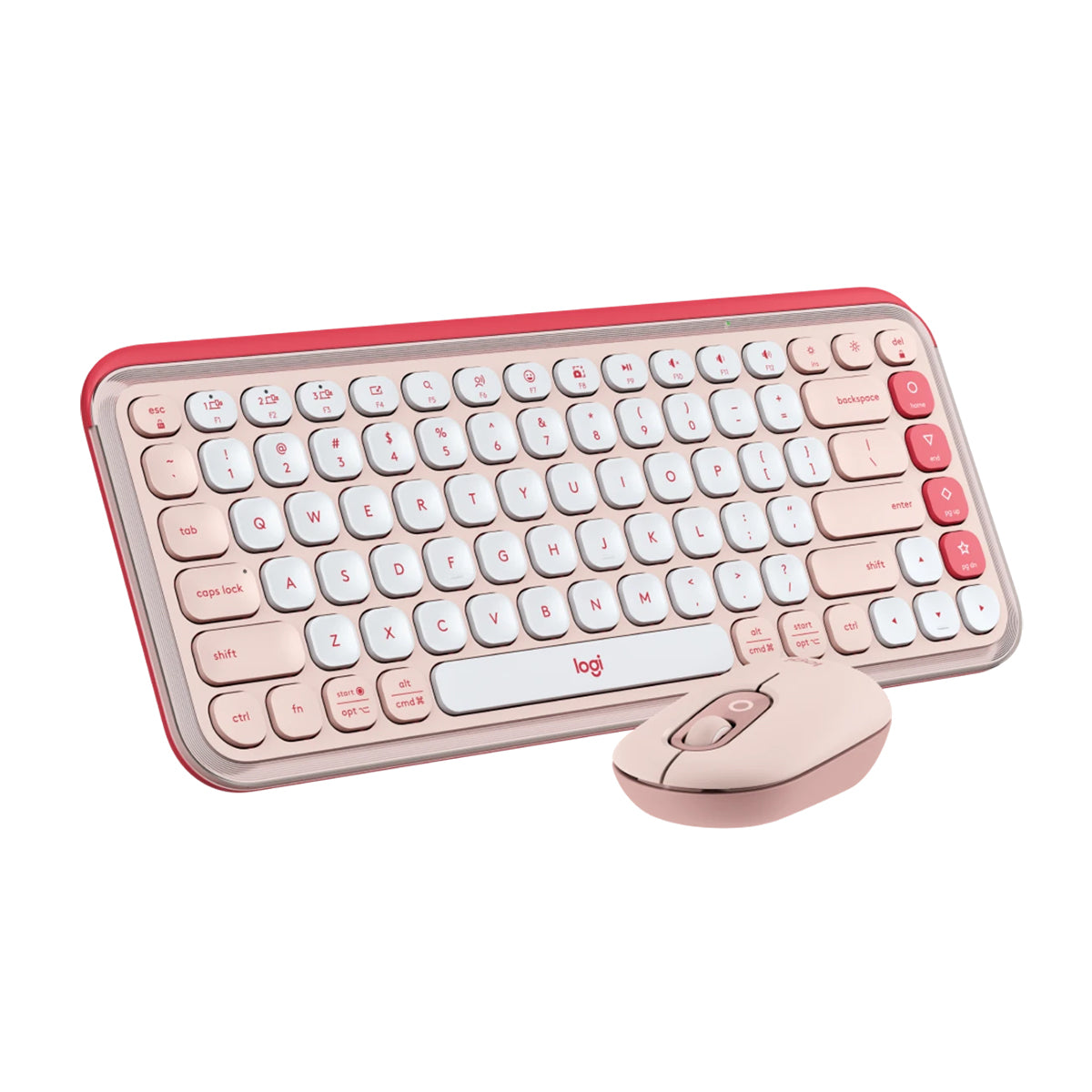 Logitech Pop Icon Wireless Bluetooth Keyboard and Mouse Combo - Rose