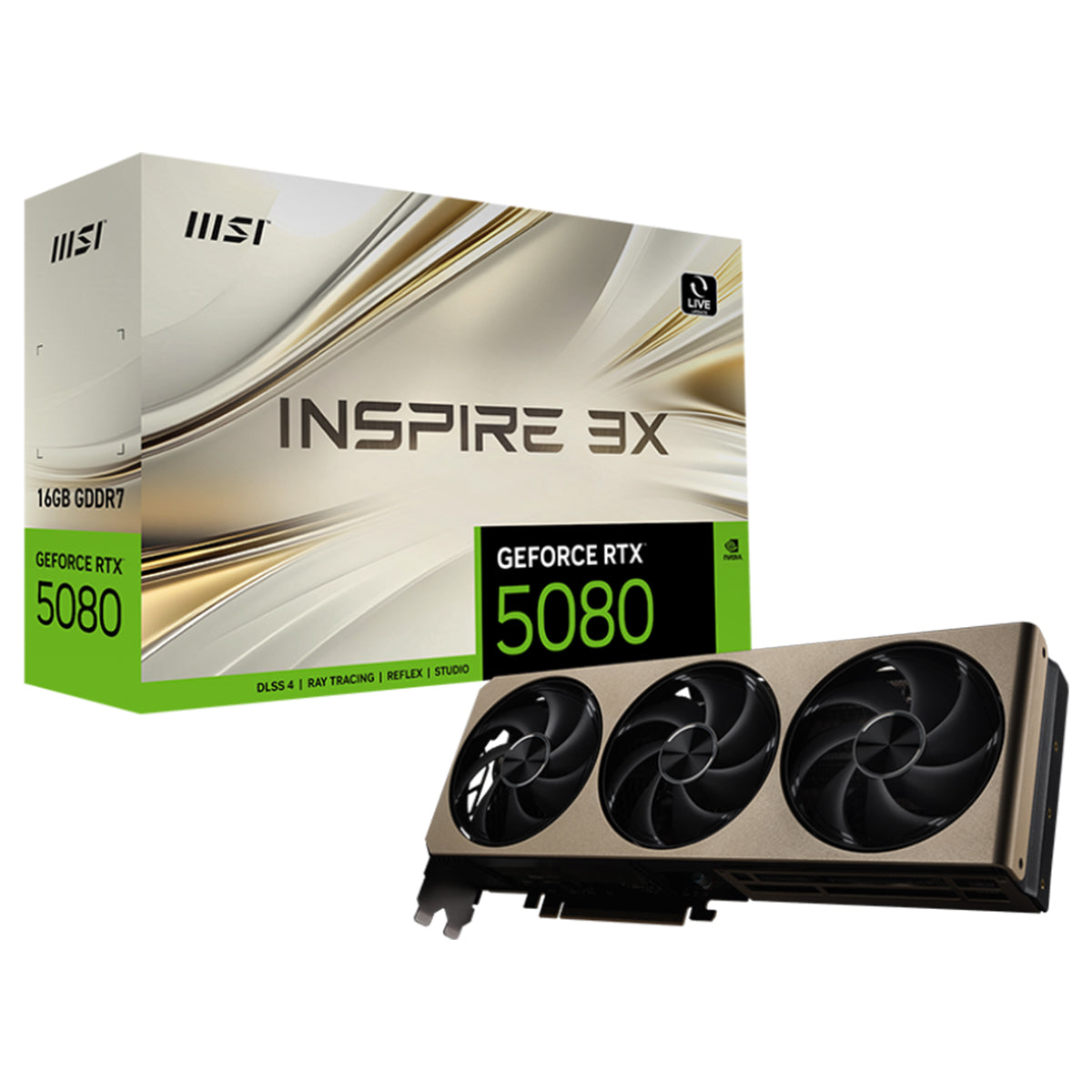 MSI GeForce RTX 5080 INSPIRE 3X 16GB Graphics Card