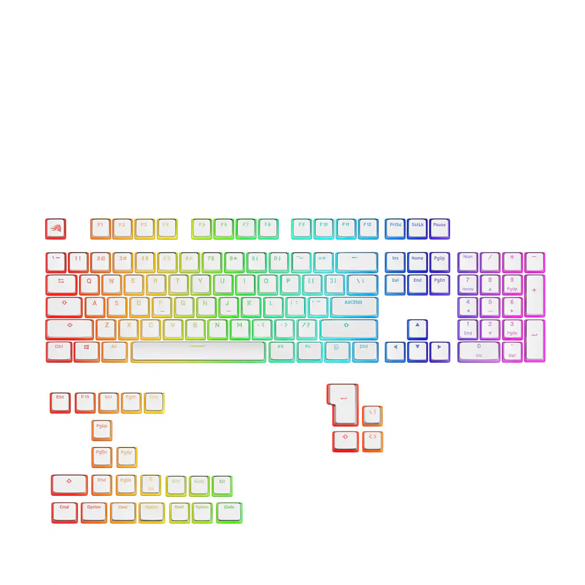 Glorious Aura V3 PBT Keycap Set - White