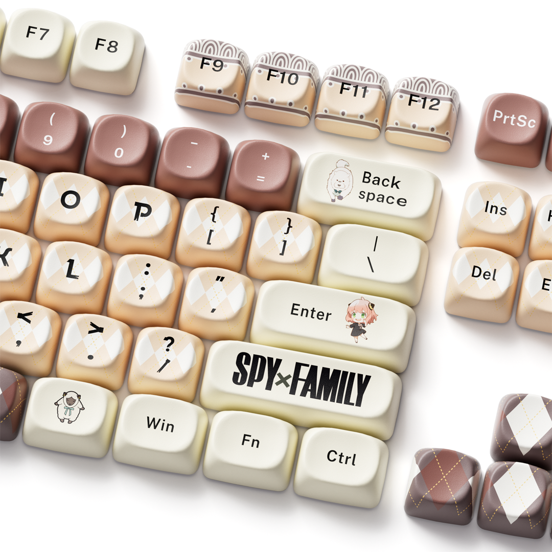 Akko x Spy Family Anya Waku! Waku! PBT MOA Profile Keycap Set - 133 Keys