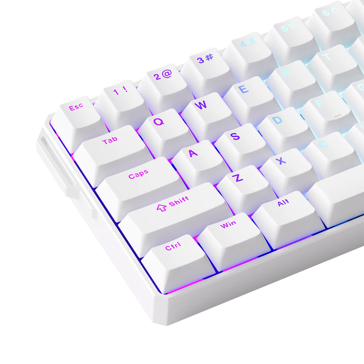 Akko Monsgeek Fun60 Ultra 60% Wireless TMR Aluminium Gaming Keyboard White - Glare Magnetic Switch