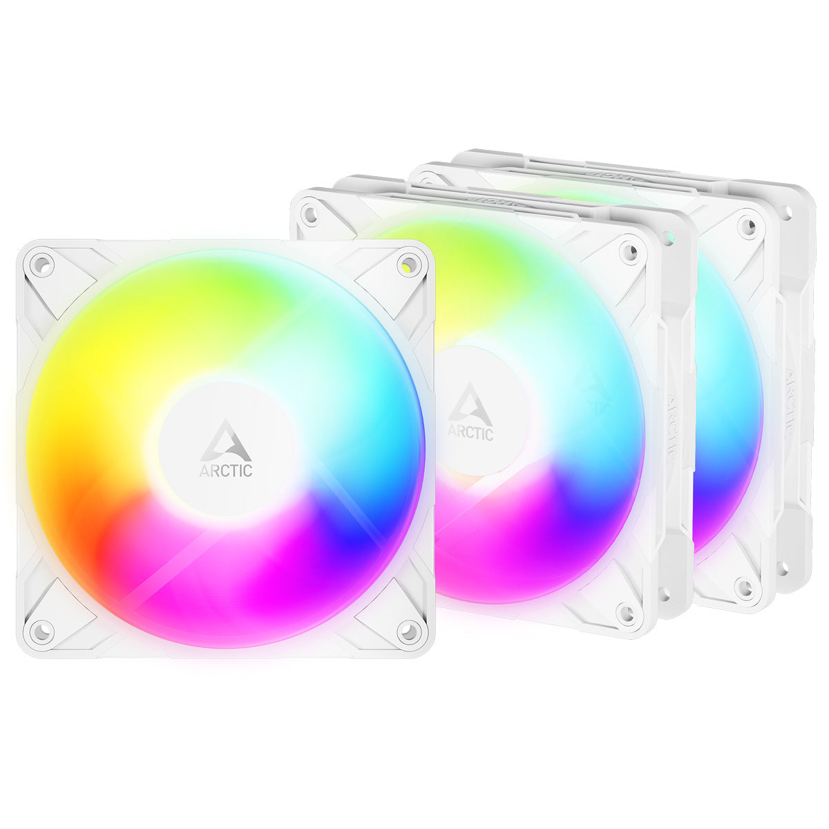 Arctic P12 PRO Reverse A-RGB 120mm Premium Cooling Fan White - 3 Pack