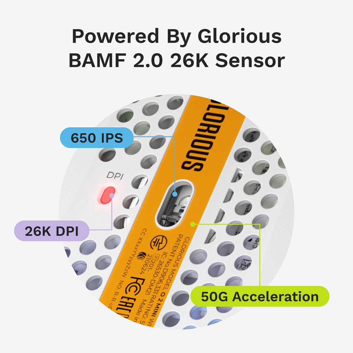 Glorious Model O 2 Mini Wired Gaming Mouse - White