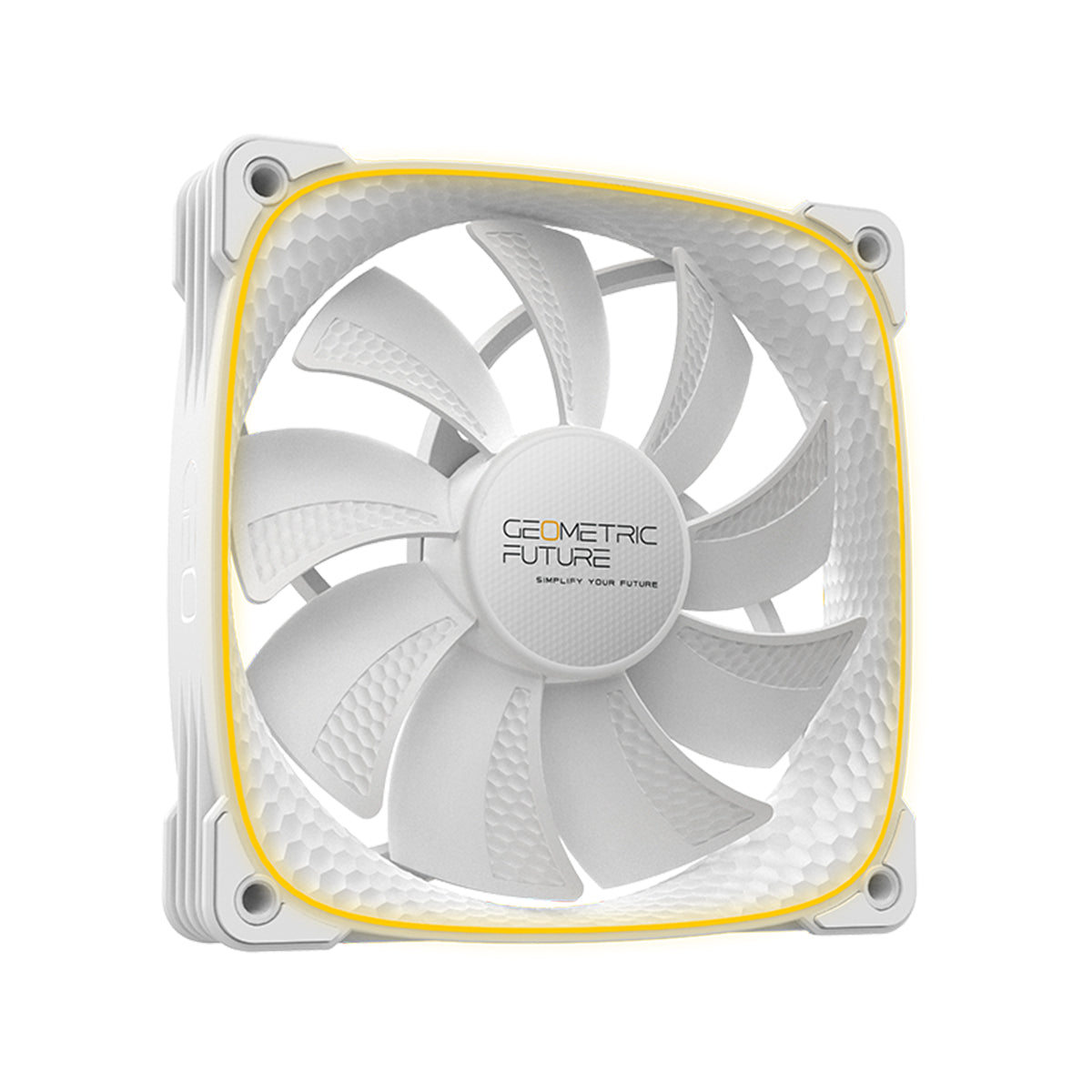 Geometric Future Squama 2503 Reverse Blade 120mm RGB PWM Case Fan - White