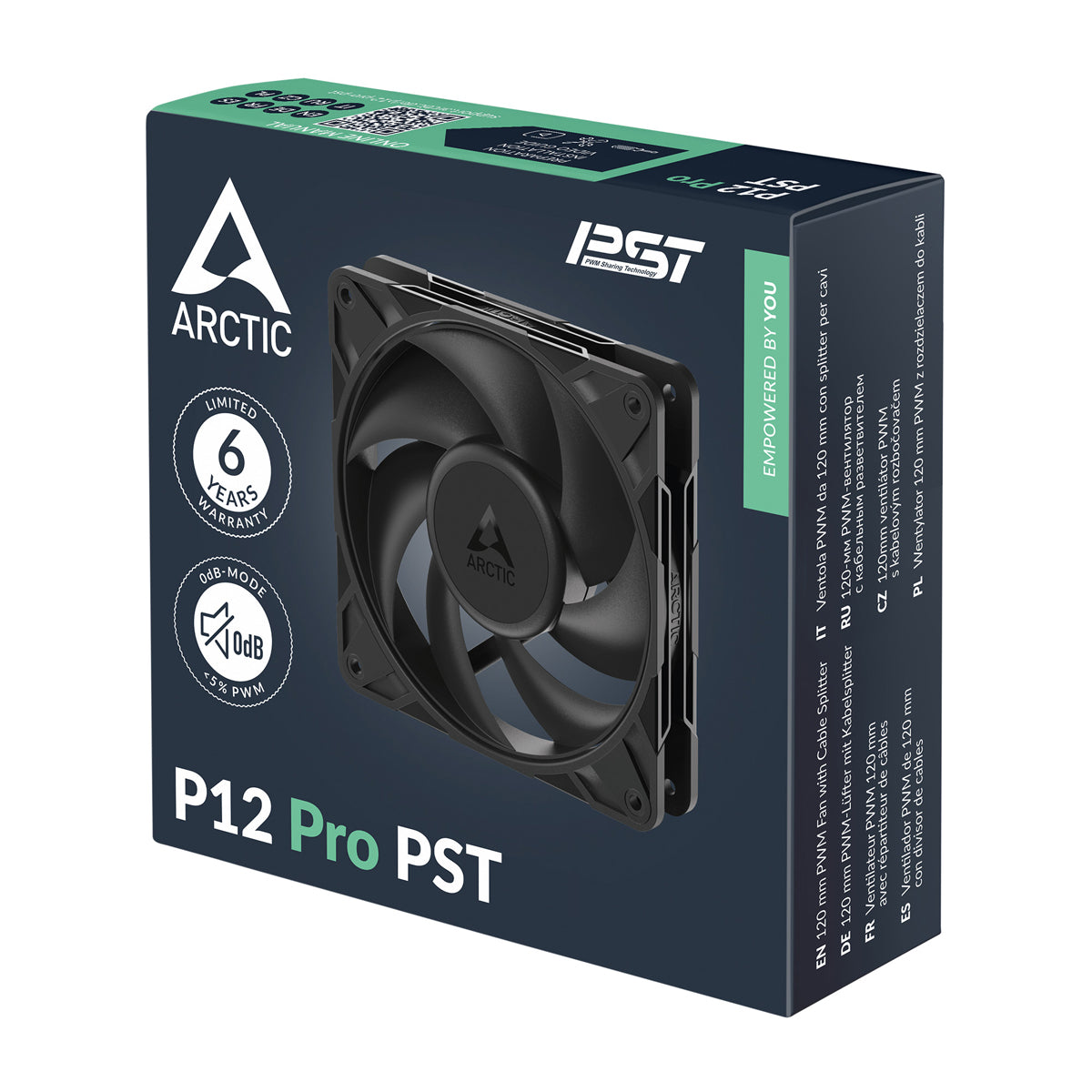 Arctic P12 PRO PST CO 120mm Premium Cooling Fan - Black