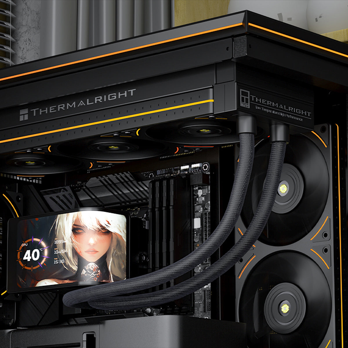 Thermalright TL-UB36 360mm RGB Single-Frame Cooling Fan - Black OEM