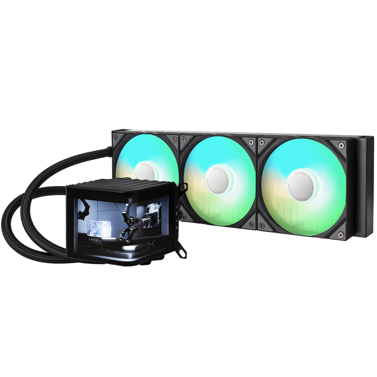 TRYX PANORAMA 360mm ARGB BLACK 6.67'' Curved AMOLED Screen AIO CPU Cooler