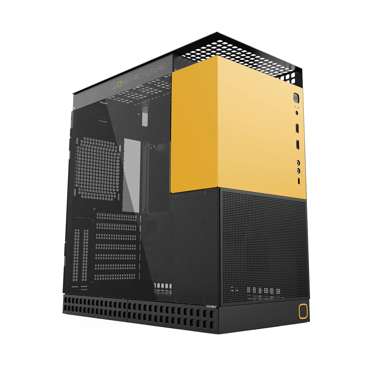 Geometric Future Model 4 King Arthur ATX Mid Tower Case - Black/Yellow