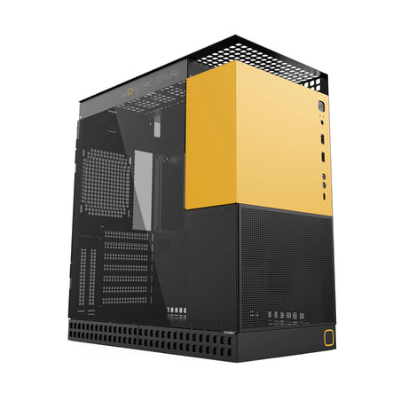 Geometric Future Model 4 King Arthur ATX Mid Tower Case - Black/Yellow