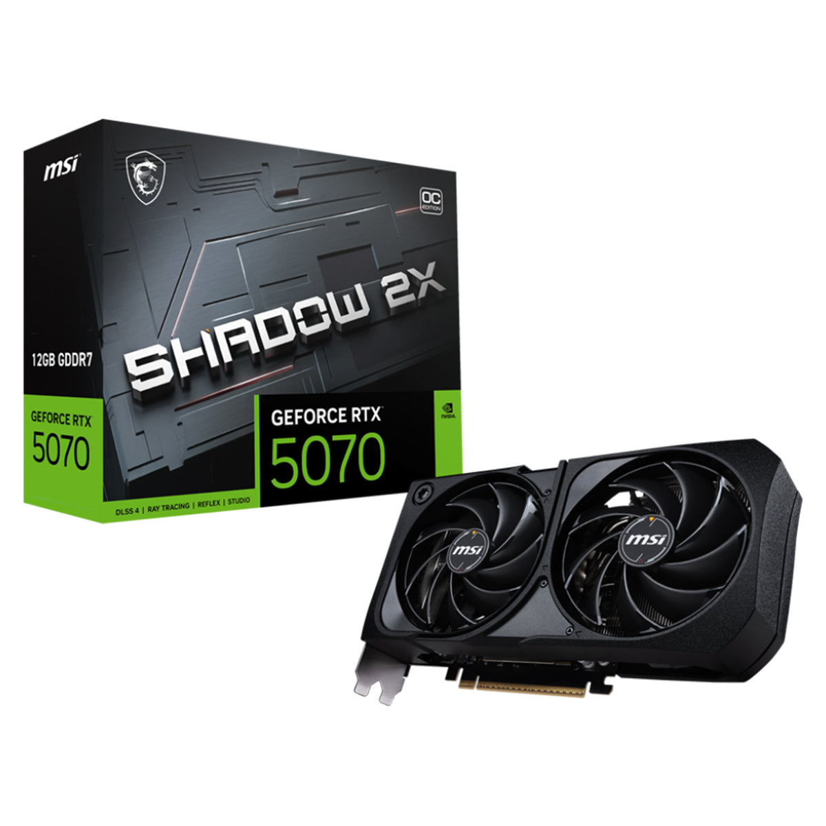 MSI GeForce RTX 5070 SHADOW 2X OC 12GB Graphics Card