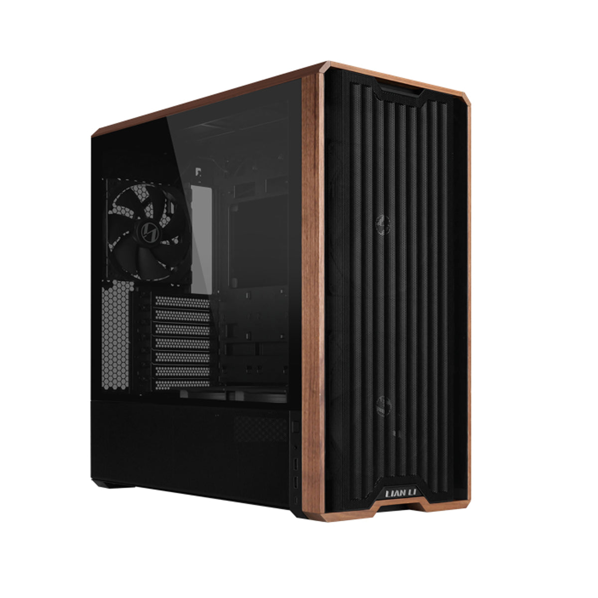 Lian Li Lancool 217 Wood ATX TG Mid Tower Case - Black
