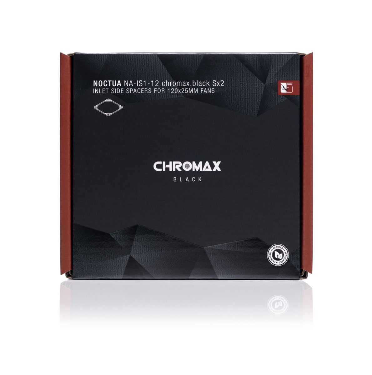 Noctua NA-IS1-12 chromax.Black Sx2, Inlet Side Spacers for 120mm Fans (Black)