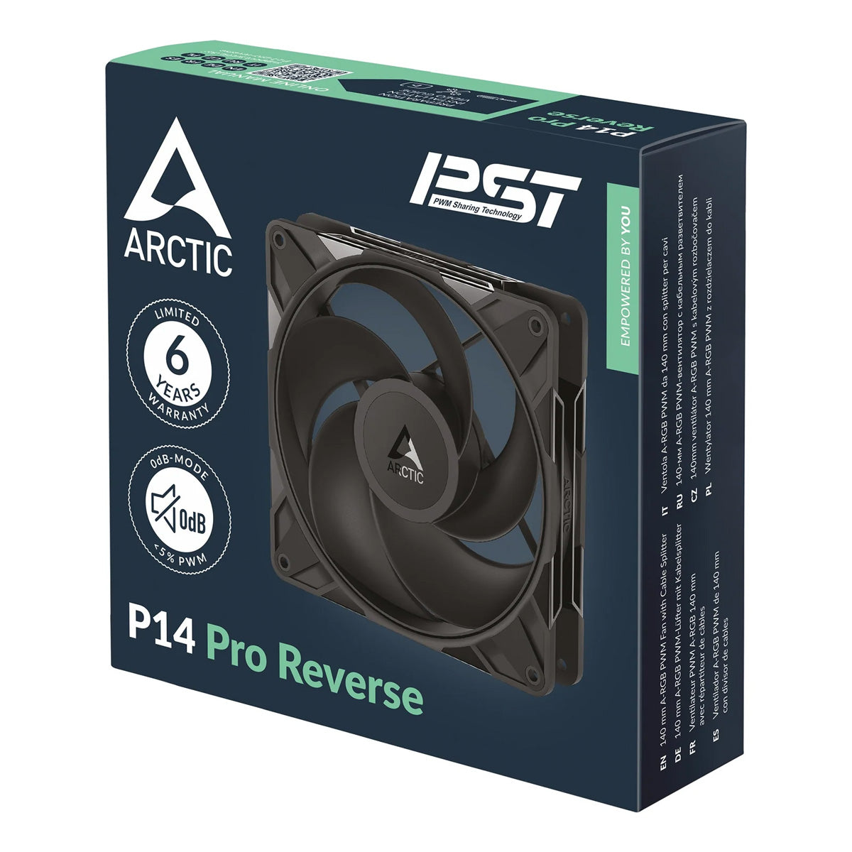 Arctic P14 PRO Reverse 140mm Premium Cooling Fan - Black