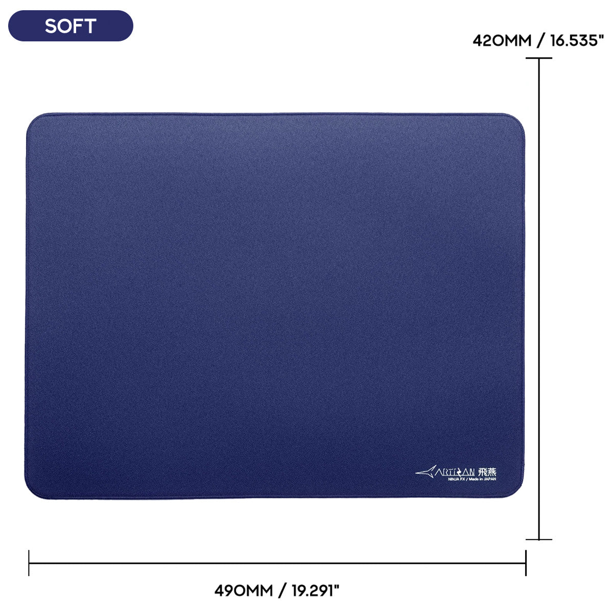 Artisan FX Hien eSports Gaming Mouse Pad - SOFT XL Navy Blue