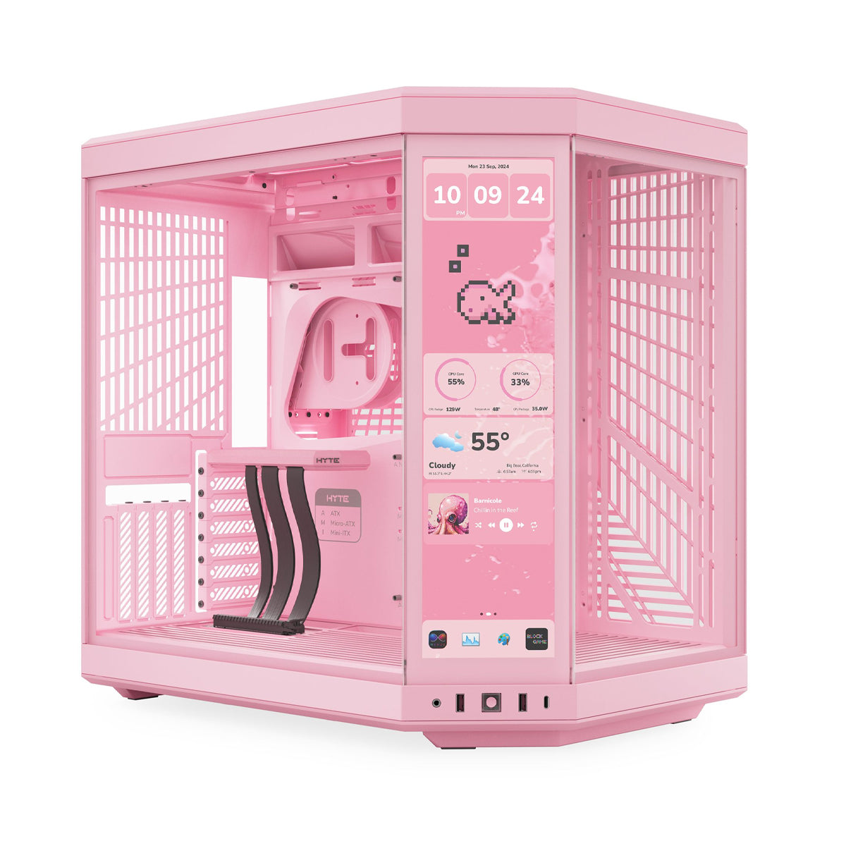 Hyte Y70 Touch Infinite Full Tower Case - Strawberry Milk