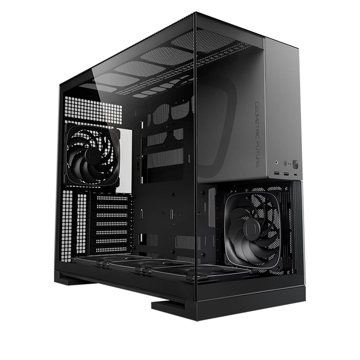 Geometric Future Model 5 ATX Mid Tower Case 5 Fans - Black/Grey