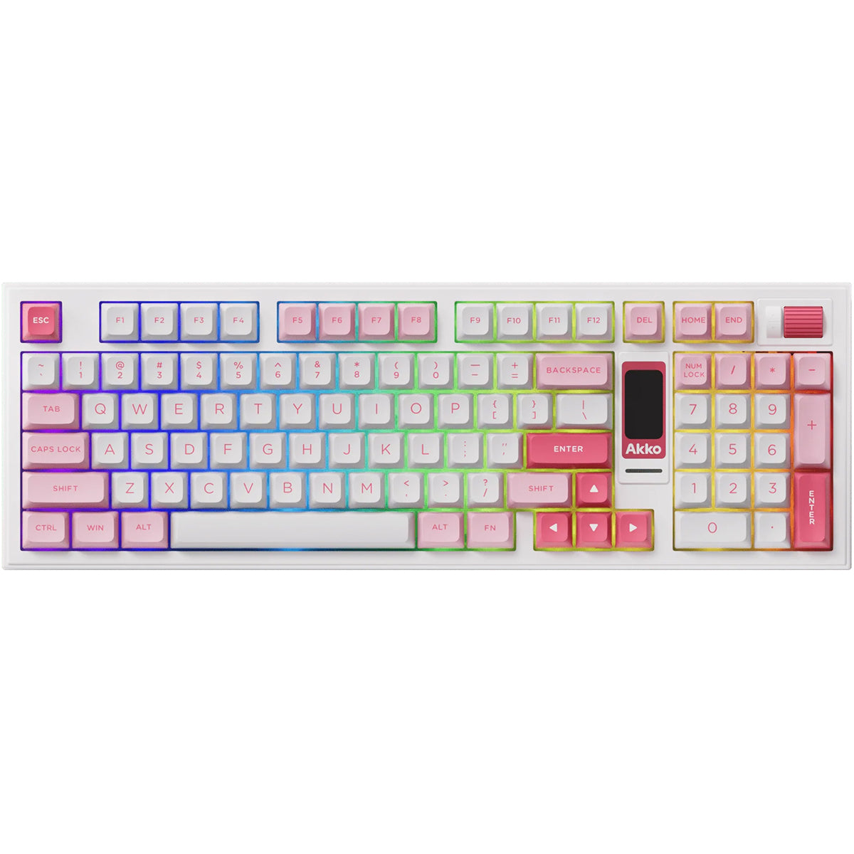 Akko 5098B Prunus Lannesiana Compact 1800 LCD RGB Wireless Mechanical Keyboard - Piano Pro V3 Switch