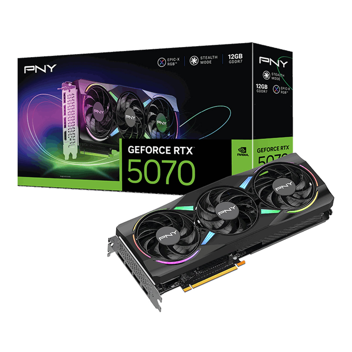 PNY GeForce RTX 5070 ARG EPIC-X 12GB Graphics Card