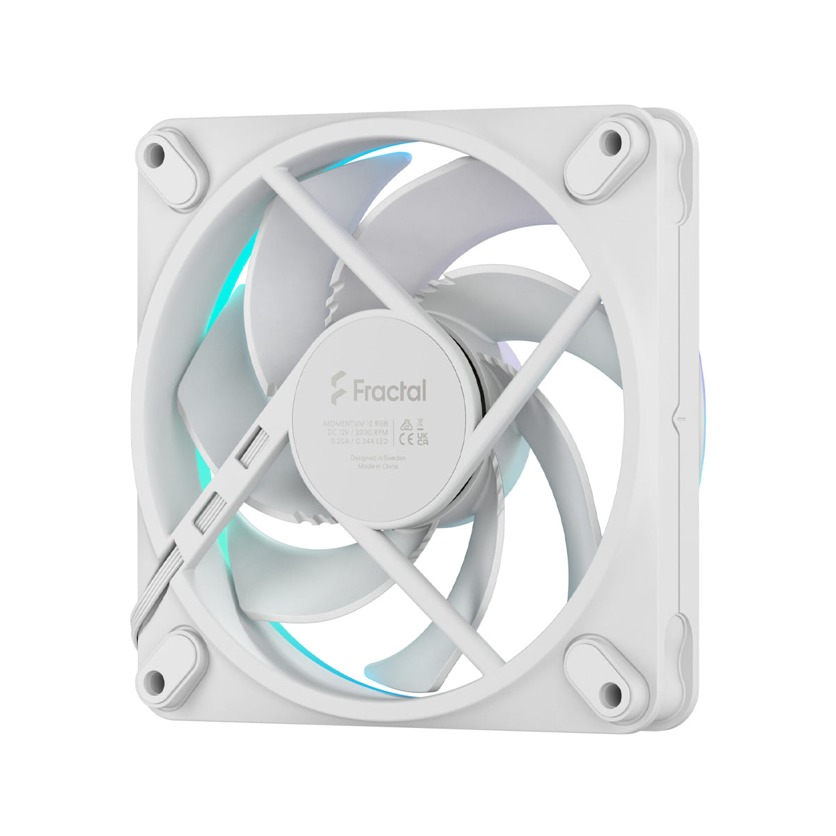 Fractal Design Momentum 12 RGB PWM 120mm Fan - White