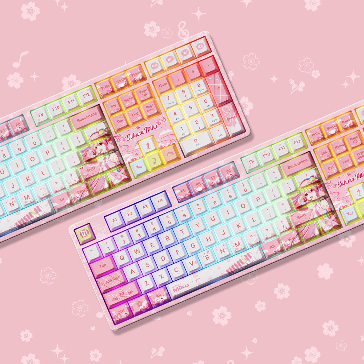 Akko x Sakura Miku 5108B Plus Full-Size Wireless Mechanical Keyboard - Piano Pro Switch