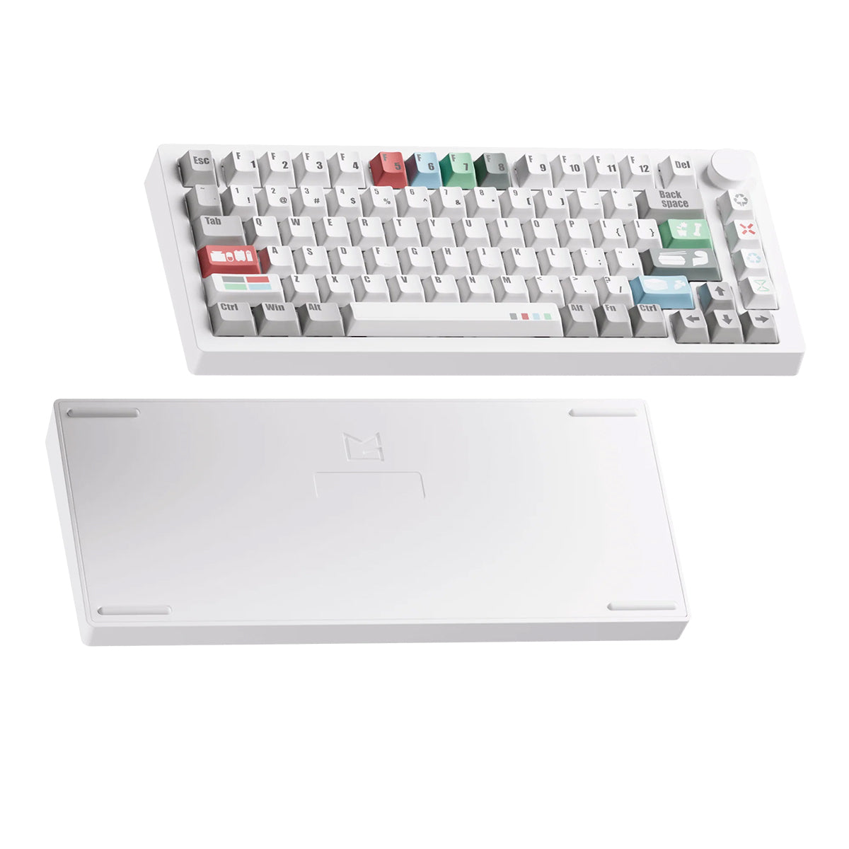 Akko Monsgeek M1 V5 VIA 75% Wireless Aluminium Mechanical Keyboard Waste Sorting - Botany Switch