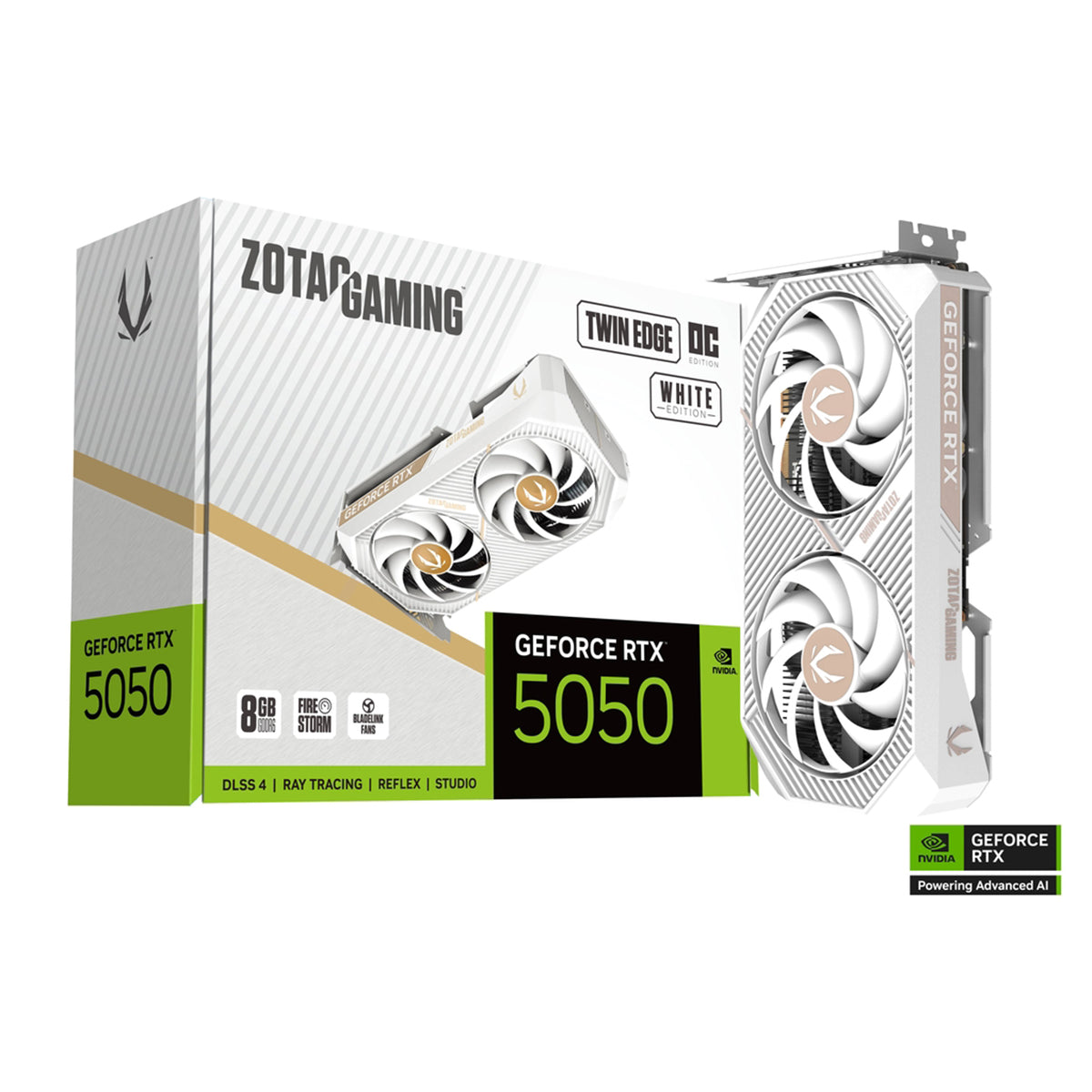 ZOTAC GeForce RTX 5050 TWIN EDGE OC WHITE 8GB Graphics Card