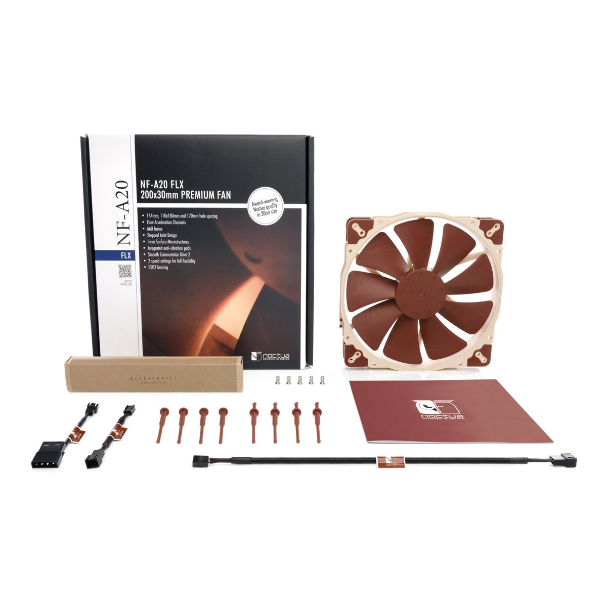 Noctua NF-A20 FLX 200x200x30mm 3-pin 800/550rpm
