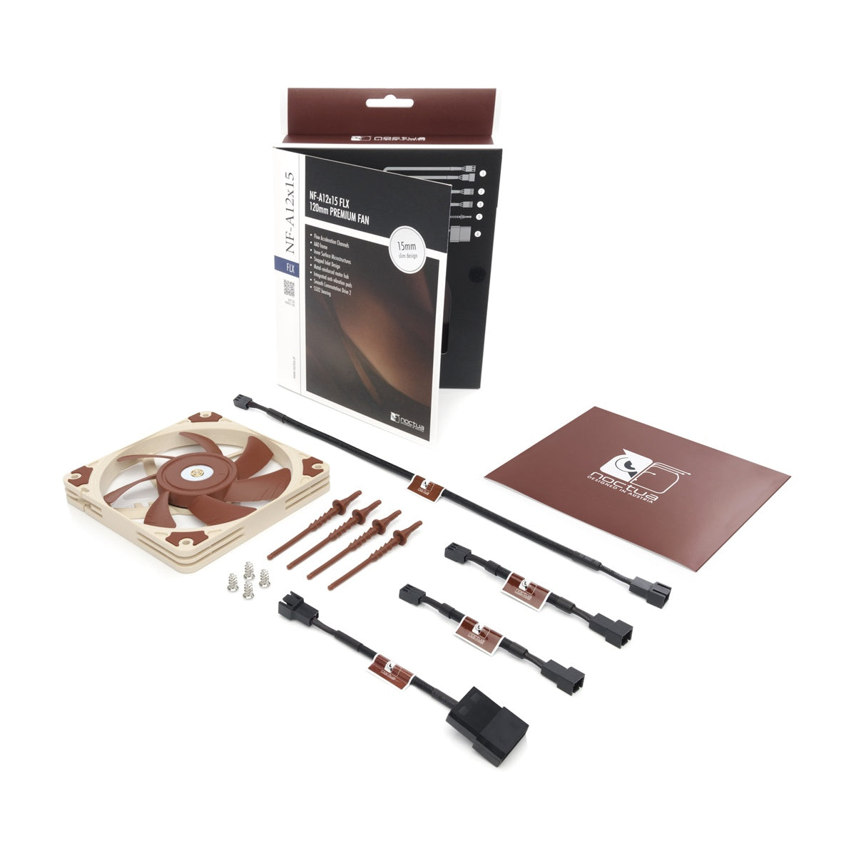 Noctua NF-A12x15 FLX 120x120x15mm 3-Pin 1850/1400/950rpm Slim Fans