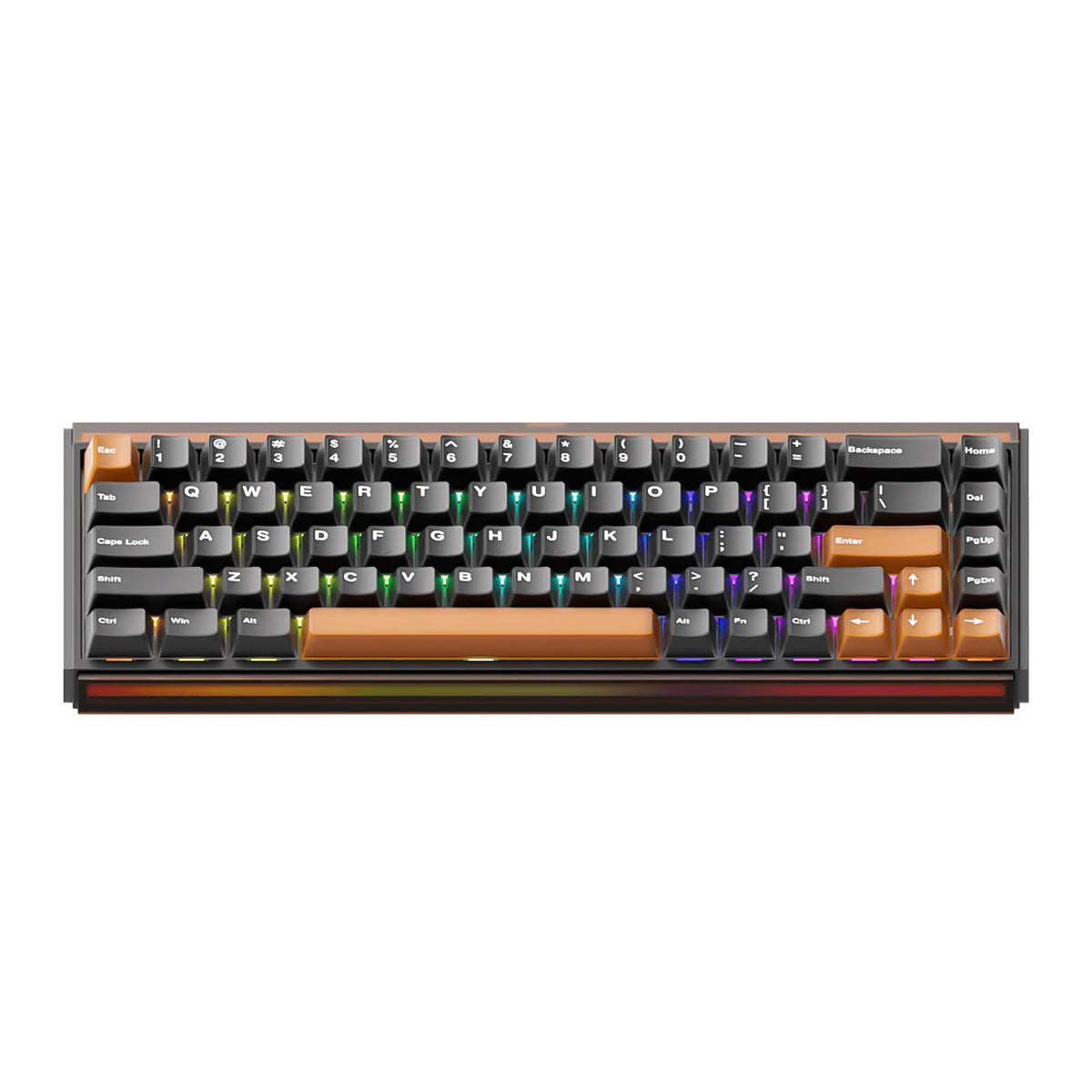 Akko RAY68-HE Black-Brown 68% Wireless Hall-Effect Gaming Keyboard - AstroAim Switch