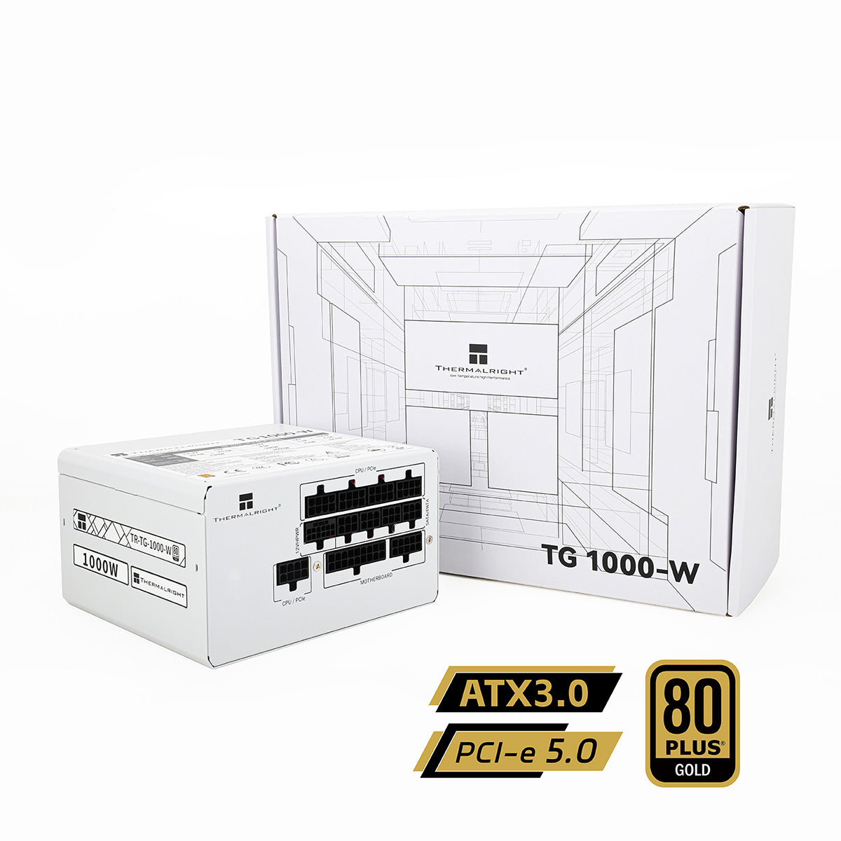 Thermalright TR-TG 1000-W PCIE5 1000W 80 Plus Gold Fully Modular Power Supply - White
