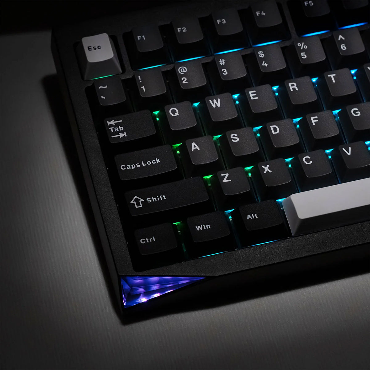 Akko Gem 02 VIA Black and Silver Compact 1800 Wireless Mechanical Keyboard - Stellar Rose Switch