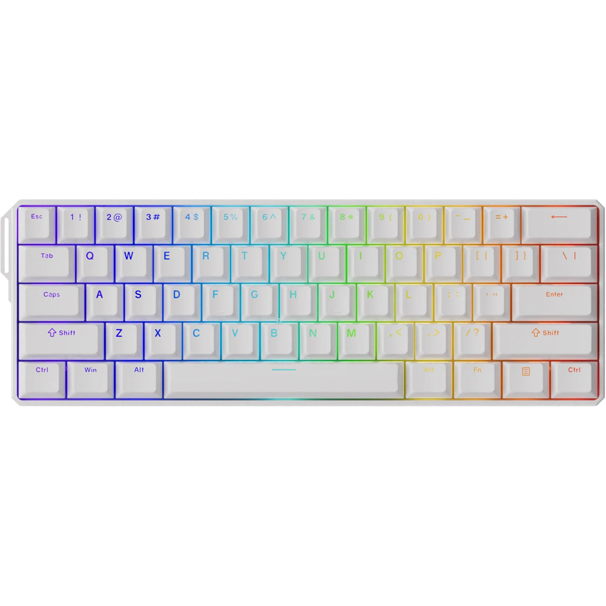 Akko Monsgeek Fun60 Ultra 60% Wireless TMR Aluminium Gaming Keyboard White - Glare Magnetic Switch