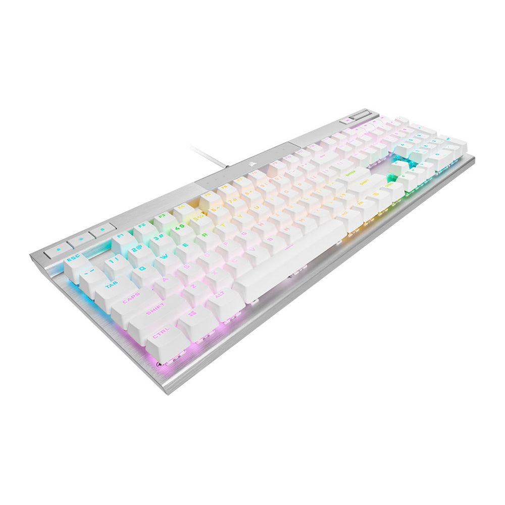 Corsair K70 RGB PRO Mechanical Keyboard - White w/OPX Switches