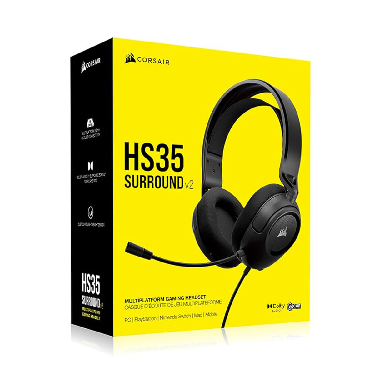 Corsair HS35 Surround V2 MultiPlatform Wired Gaming Headset - Carbon