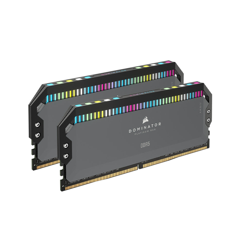Corsair Dominator Platinum RGB 32GB (2x16GB) DDR5-6000 CL30 Memory - Grey (CMT32GX5M2B6000Z30K)